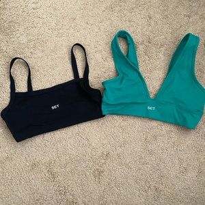 SET Active greenish Teal sports bra